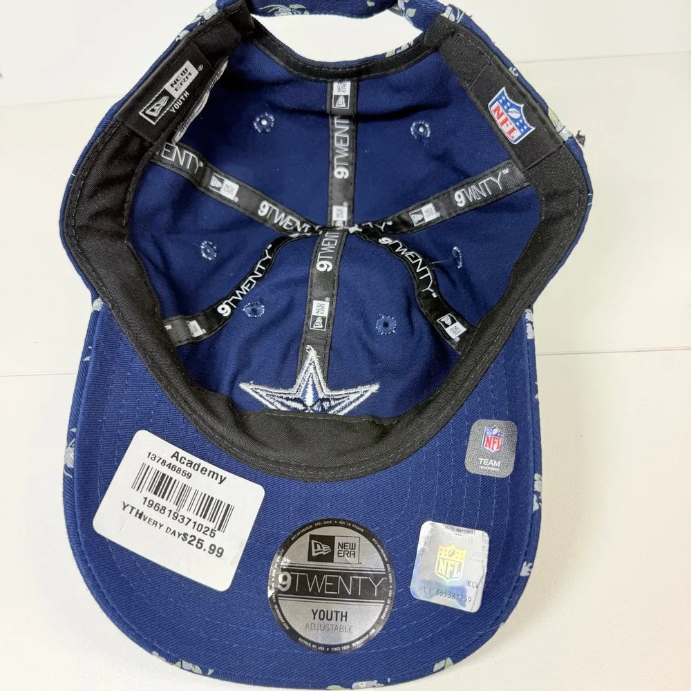 Dallas Cowboys Floral New Era Hat Youth Navy Blue Star Logo Adjustable Cap